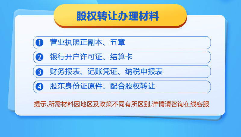 股权转让办理材料