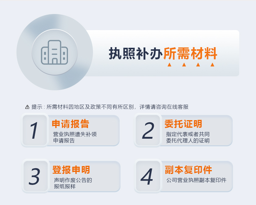 营业执照补办需要什么材料